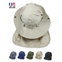 Boonie Neck Flap Cover Hat Fishing Sun Protection Wide Brim Bucket Cap    eb-08551331